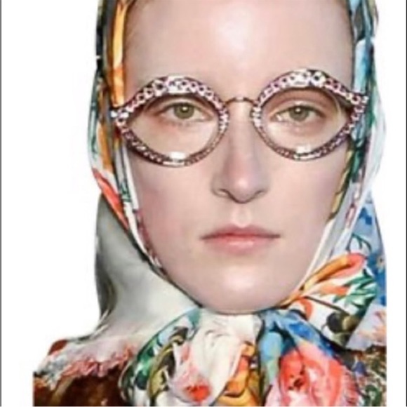 NWT Authentic Gucci Signature Floral Prints Wool Large Square Shawl Scarf Aqua - Picture 9 of 9